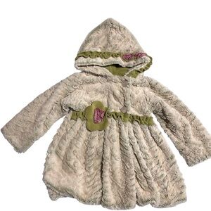 Corky & Company Girls cream Hooded Jacket Size 3T